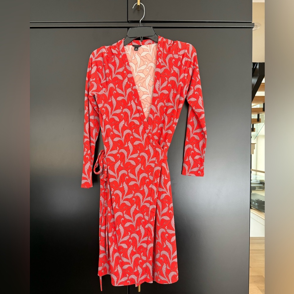 Ann Taylor wrap Long Sleeve Dress 6P
